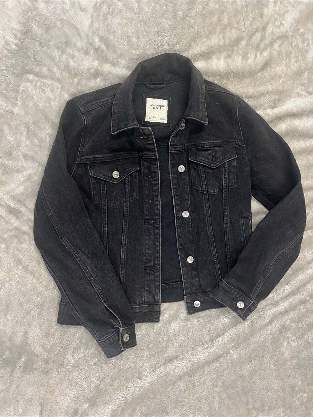 Abercrombie & Fitch Washed Black Denim Jacket